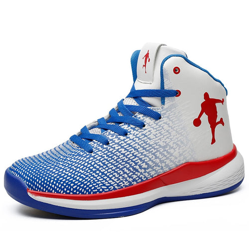 Blu-White Jordan Basketball Shoes