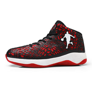 Red-White Jordan Basketball Shoes